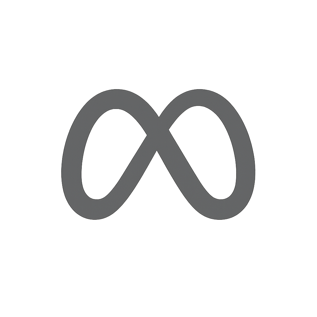 Logo da Meta - Parceira de IA da Responda-me