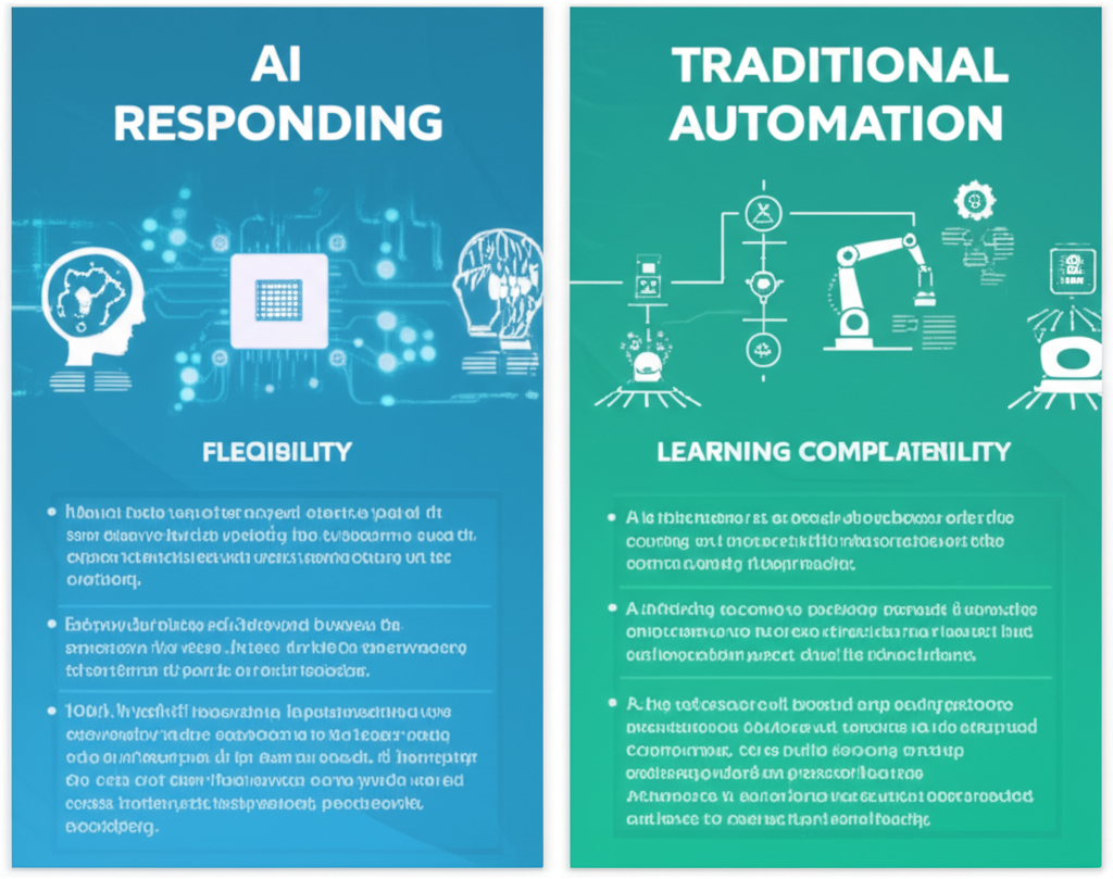 Imagem ilustrativa para o artigo: IA que Responde vs IA que Automatiza: Qual a Diferença Real?